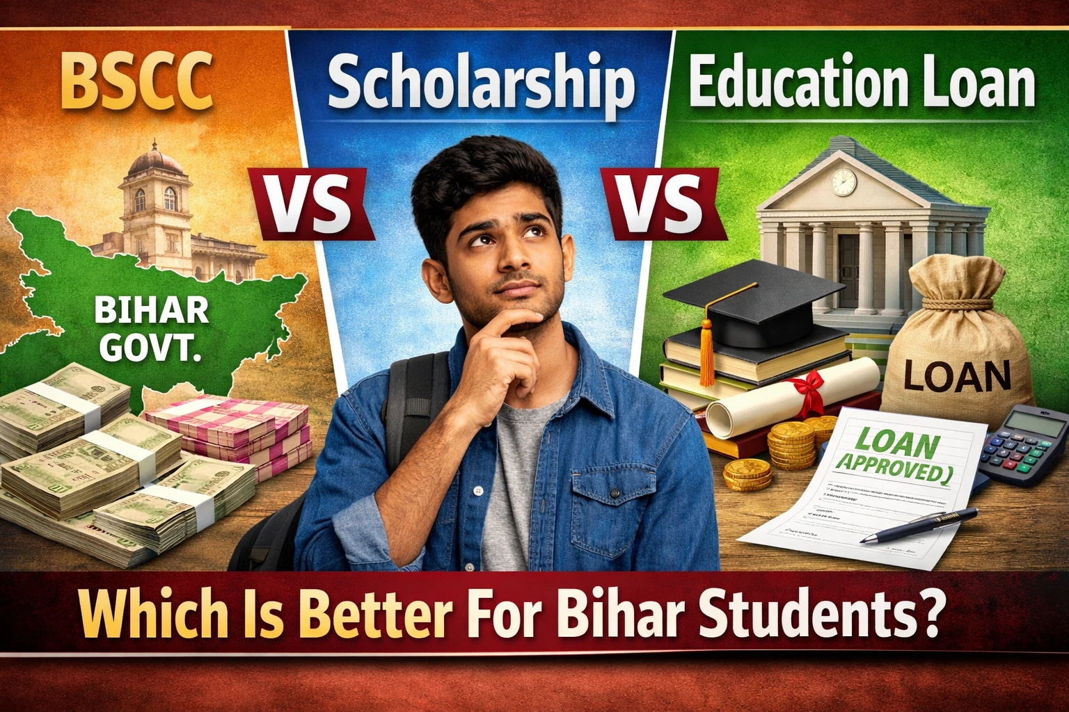 BSCC vs Scholarship vs Education Loan