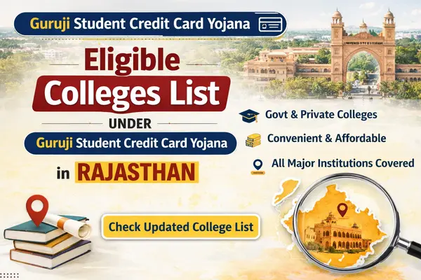 Eligible Colleges List under Guruji Student Credit Card Yojana in Rajasthan